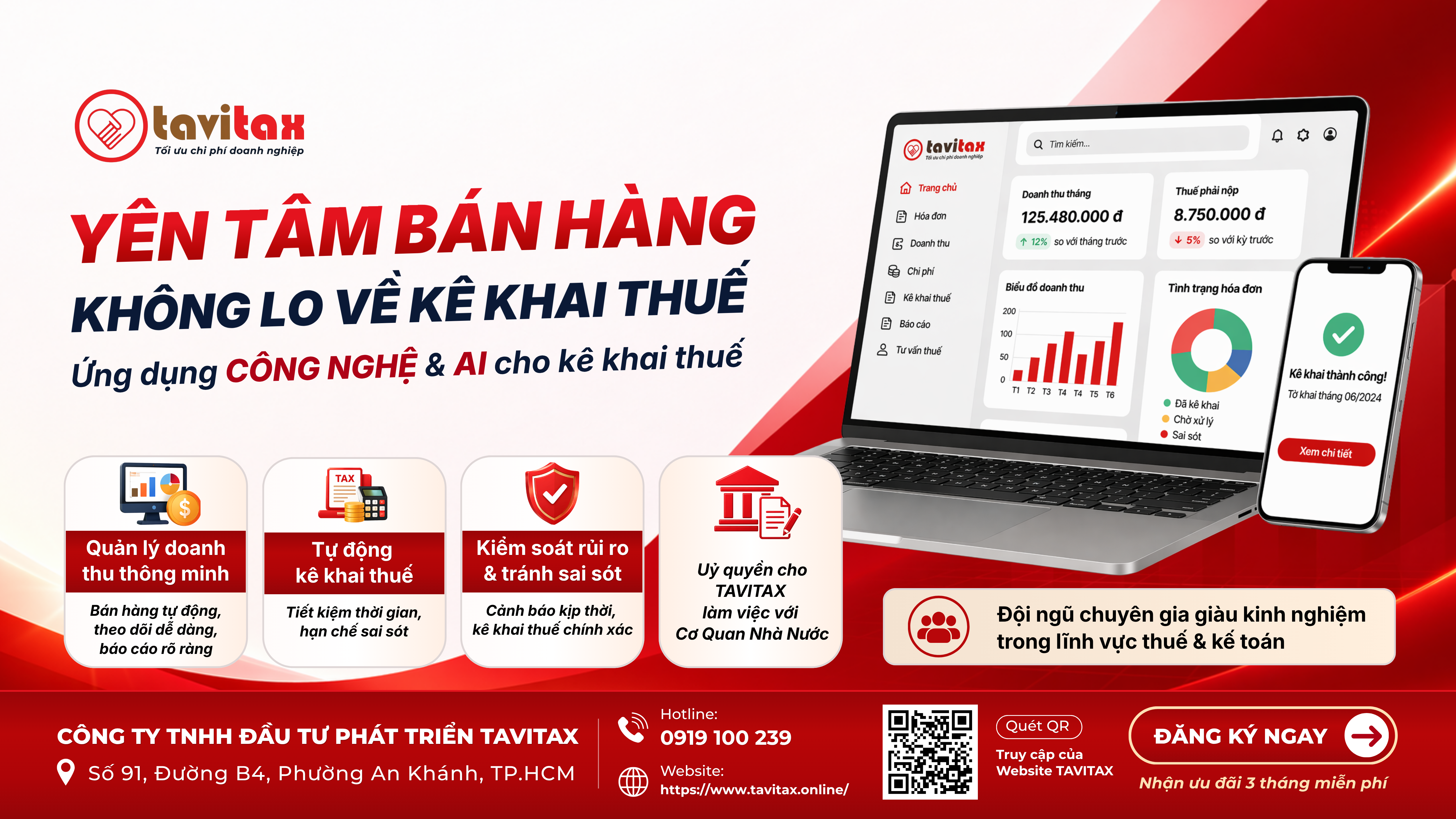 Yên tâm bán hàng không lo về kê khai thuế
